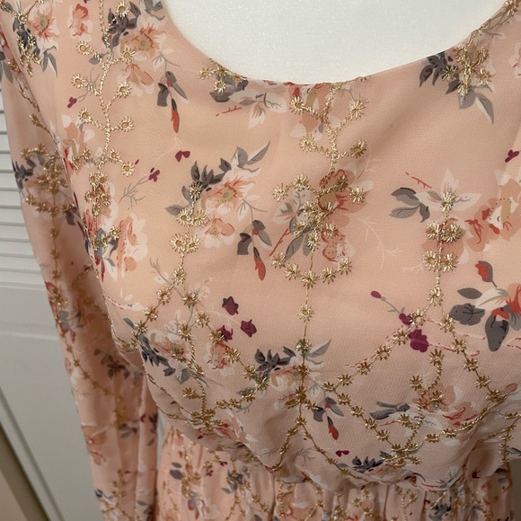 JessaKae Cottagecore Maxi Dress Small Pink Floral Whimsy Fairy Spring Modest - Picture 3 of 13